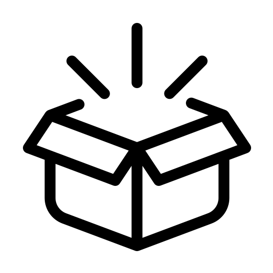 Simple drawing of a carton or box for moving house