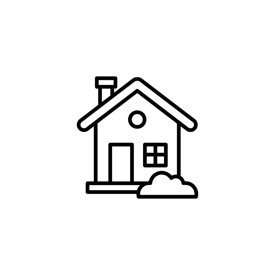 A simple drawing of a house